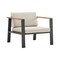 Armen Living Nofi 4 piece Outdoor Patio Set in Charcoal Finish with Taupe Cushions and Teak Wood SETODNOBE - alternate 6